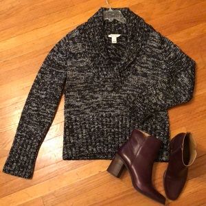 EUC White House Black Market cowl-neck sweater